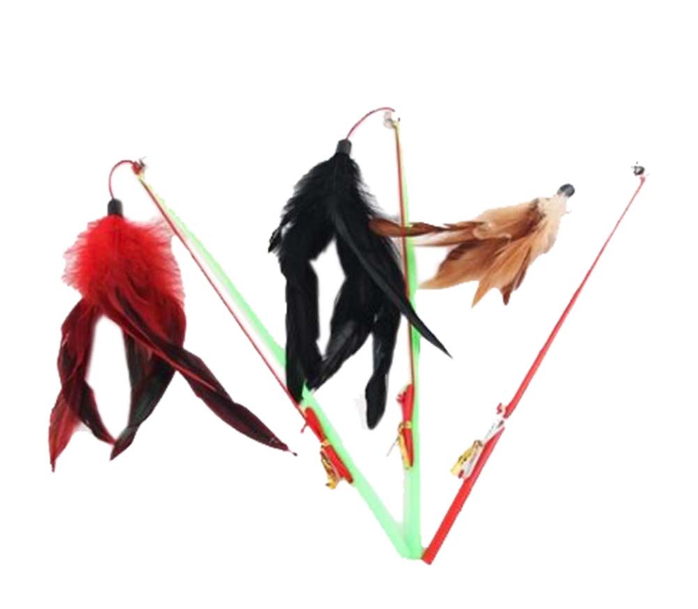 4 Sets Of Cat Toy Fake Artificial Fur Ball Funny Cat Stick Lever, Fishing Rods