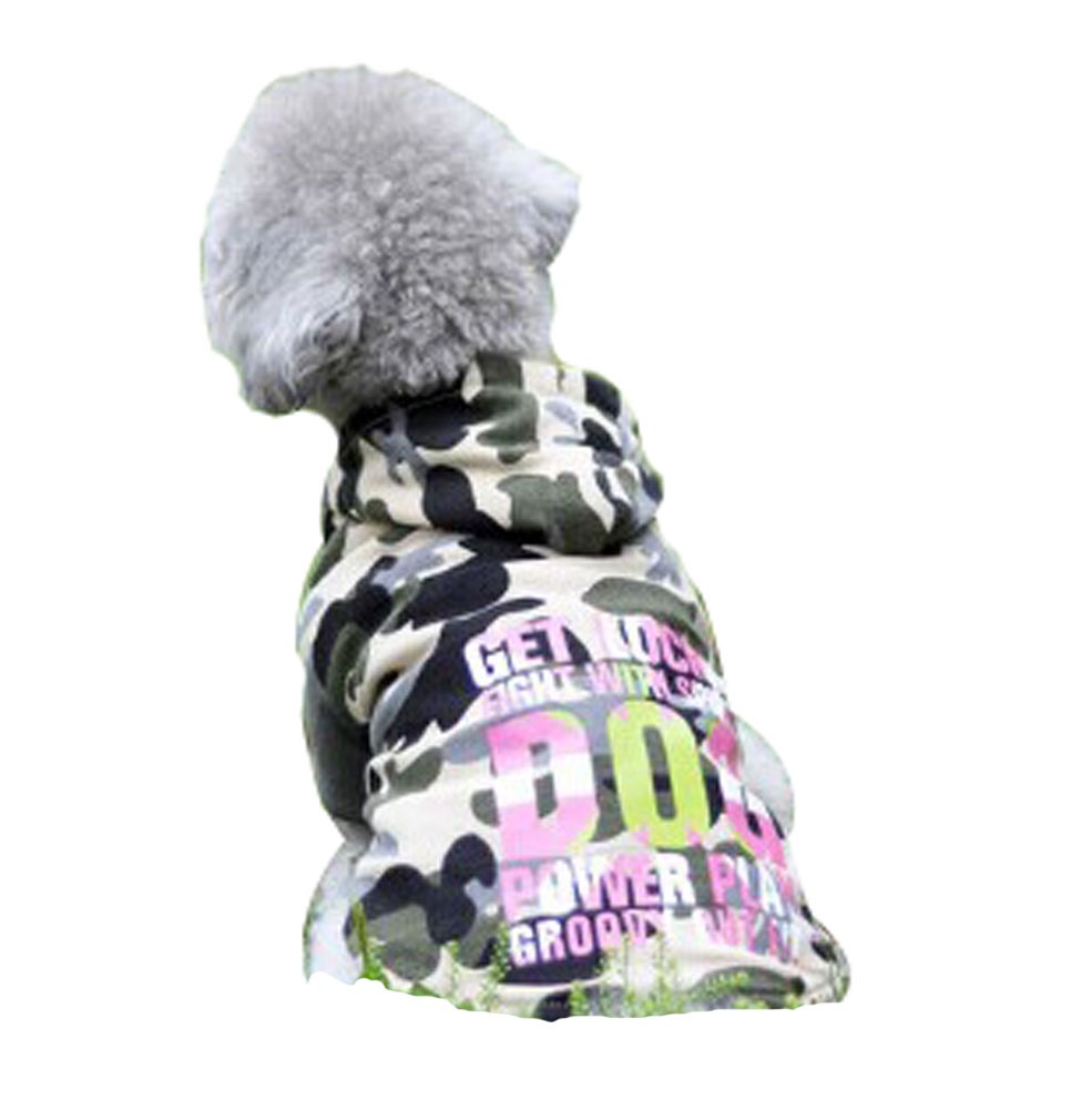 Comfy Dog's Winter Battle Fatigues Pet Clothing (Pink, 31x47x34cm)