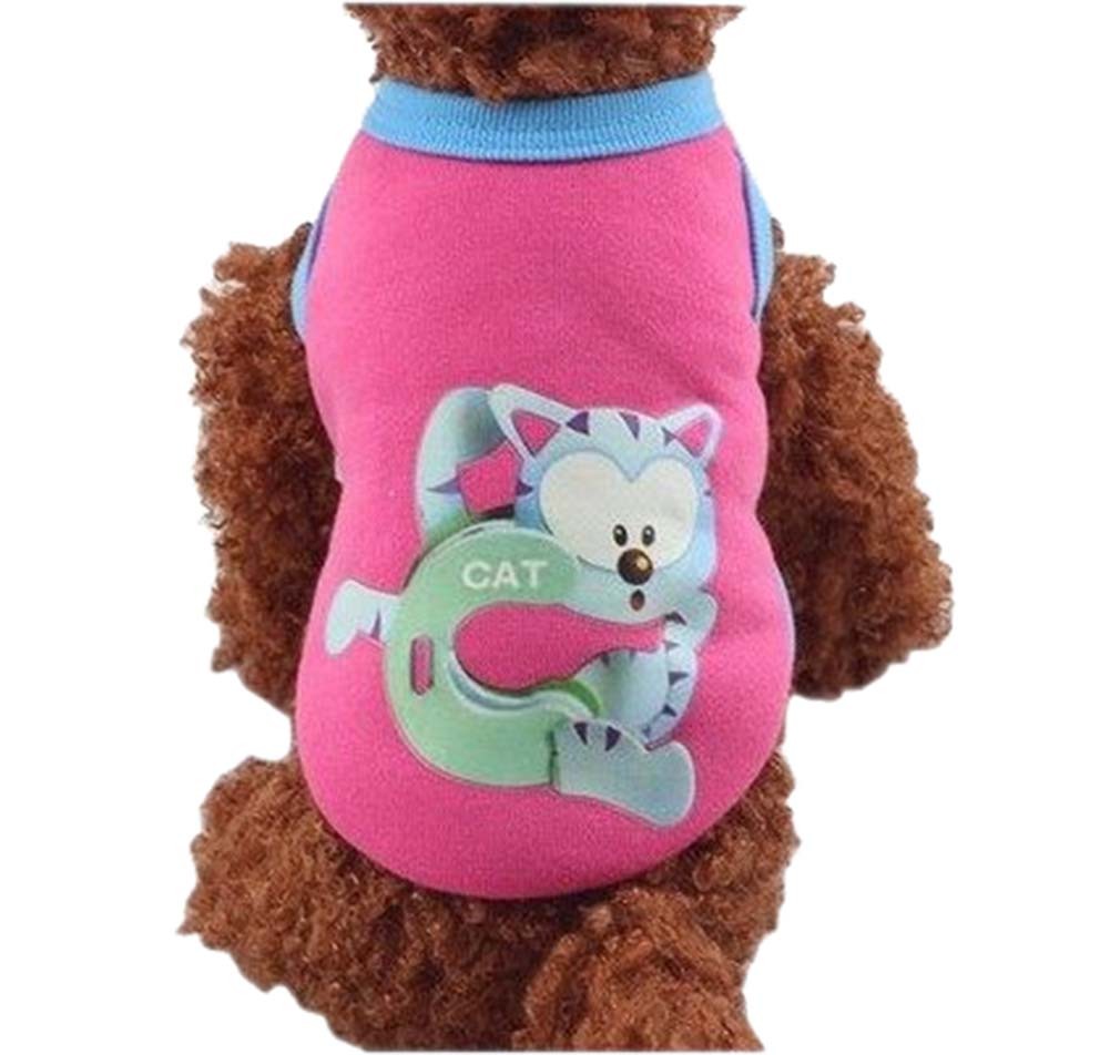 Cute Dog Clothes Fall And Winter Clothes Sweater Vest, Pink Letters