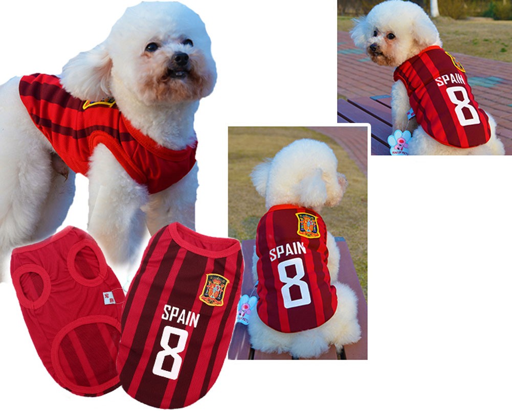 [SPAIN] Lovely Dog Apparel Pet Clothing Pet football clothes, Size L