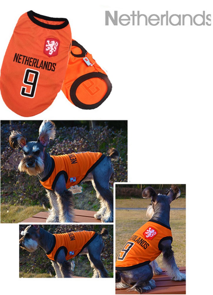 [Netherlands] Lovely Dog Apparel Pet Clothing Pet football clothes, Size L