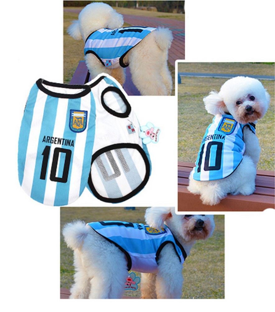 [ARGENTINA] Lovely Dog Apparel Pet Clothing Pet football clothes, Size XL