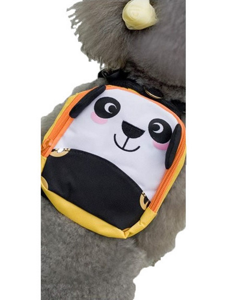 Cartoon Dog Pet Dog Outside Travel Backpack Shoulders Backpack---Panda