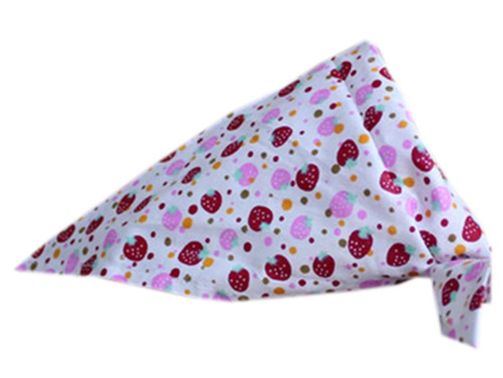 2 Pieces of Fashionable Cute Pets Triangle Scarves/Headscarf, Strawberry
