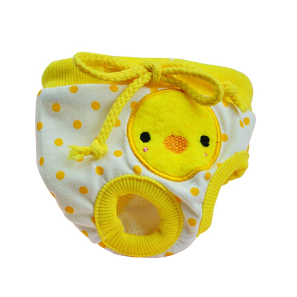Cute Cartoon Dogs Physical Pants Yellow Duck Pattern Puppy Pets Underwear, S
