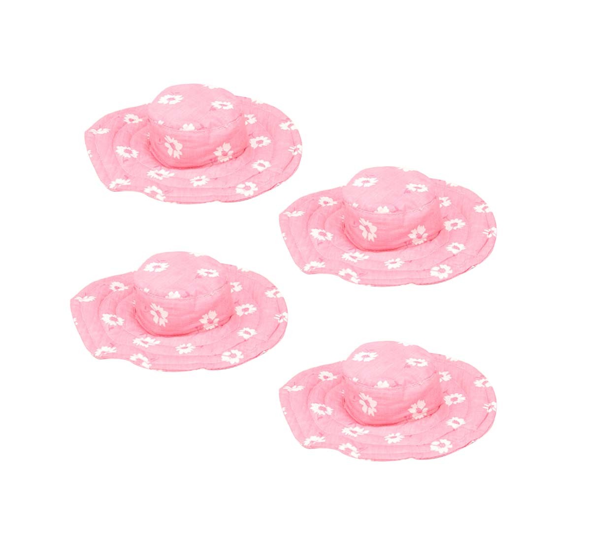 4Pcs Summer Pet Topee Pet Accessories For Little Dogs&Cats,Pink