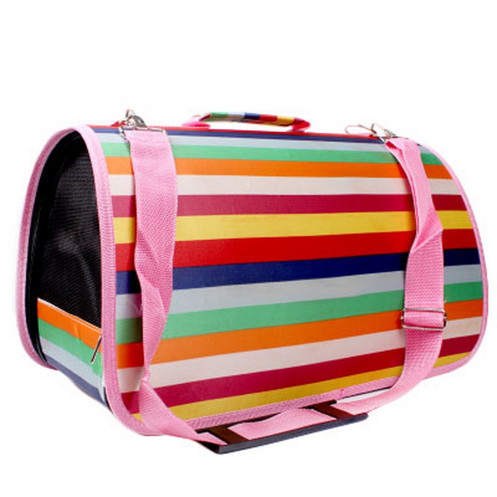 M Size Carry Bag Sweet Cute Pet Home Dog Cat Carrier House Travel---Rainbow