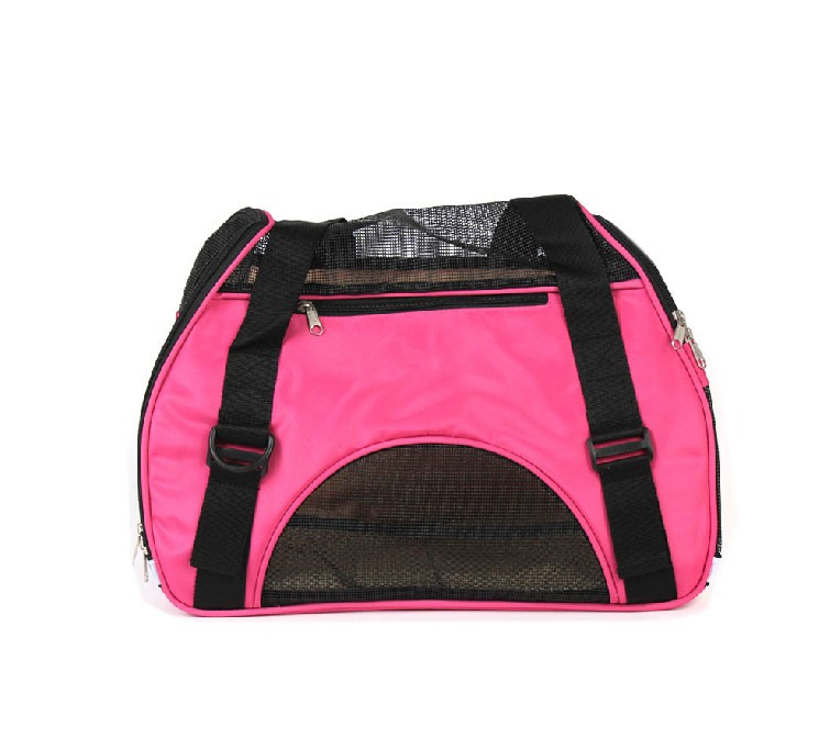 Foldable Soft Pet Carrier Tote Bag for Dogs and Cats (46*24.5*33cm, PINK)