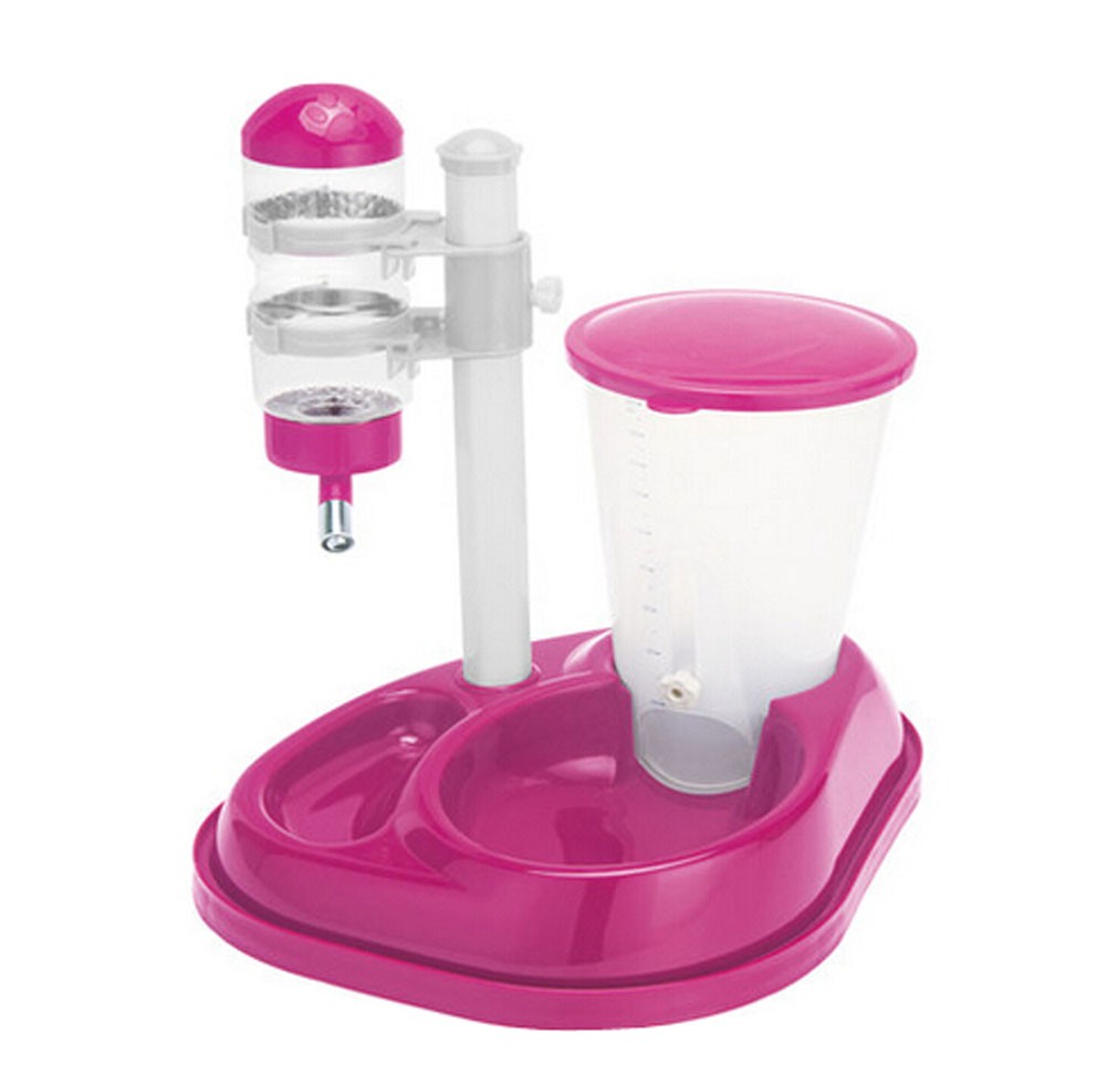 Automatic Dog Drinking Device Pet Water Bottle Feeder PINK