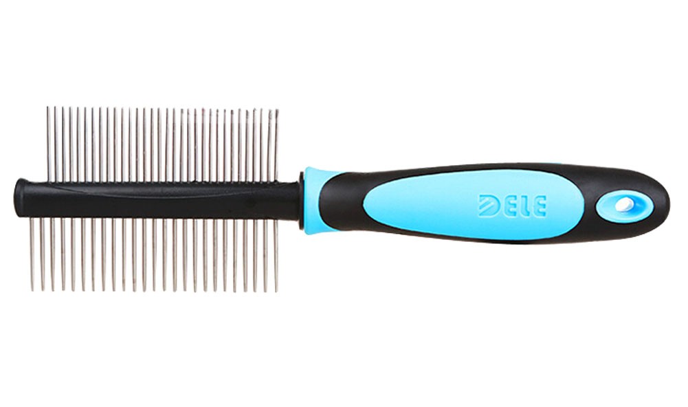 Double-side Grooming Comb for Dogs Cats Pet Flea Combs BLUE
