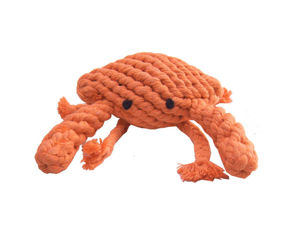 Knot Rope Ball Chew Dog Puppy Toy Pet Chew Toy Cute Crab