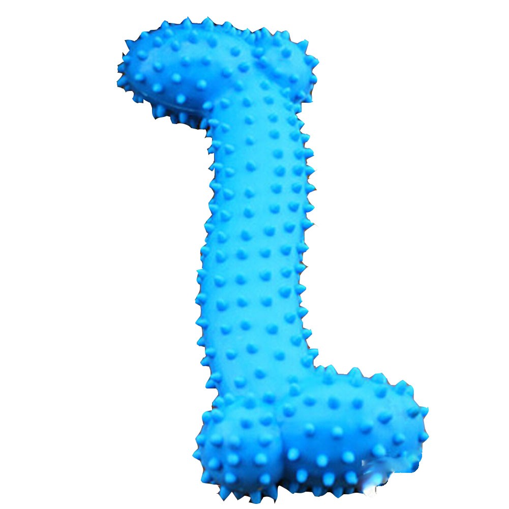 Pet Toys[Dog Bone]--Durable Clean Teeth Chew Toy/Dental Chew Pack,BLUE,6-inch