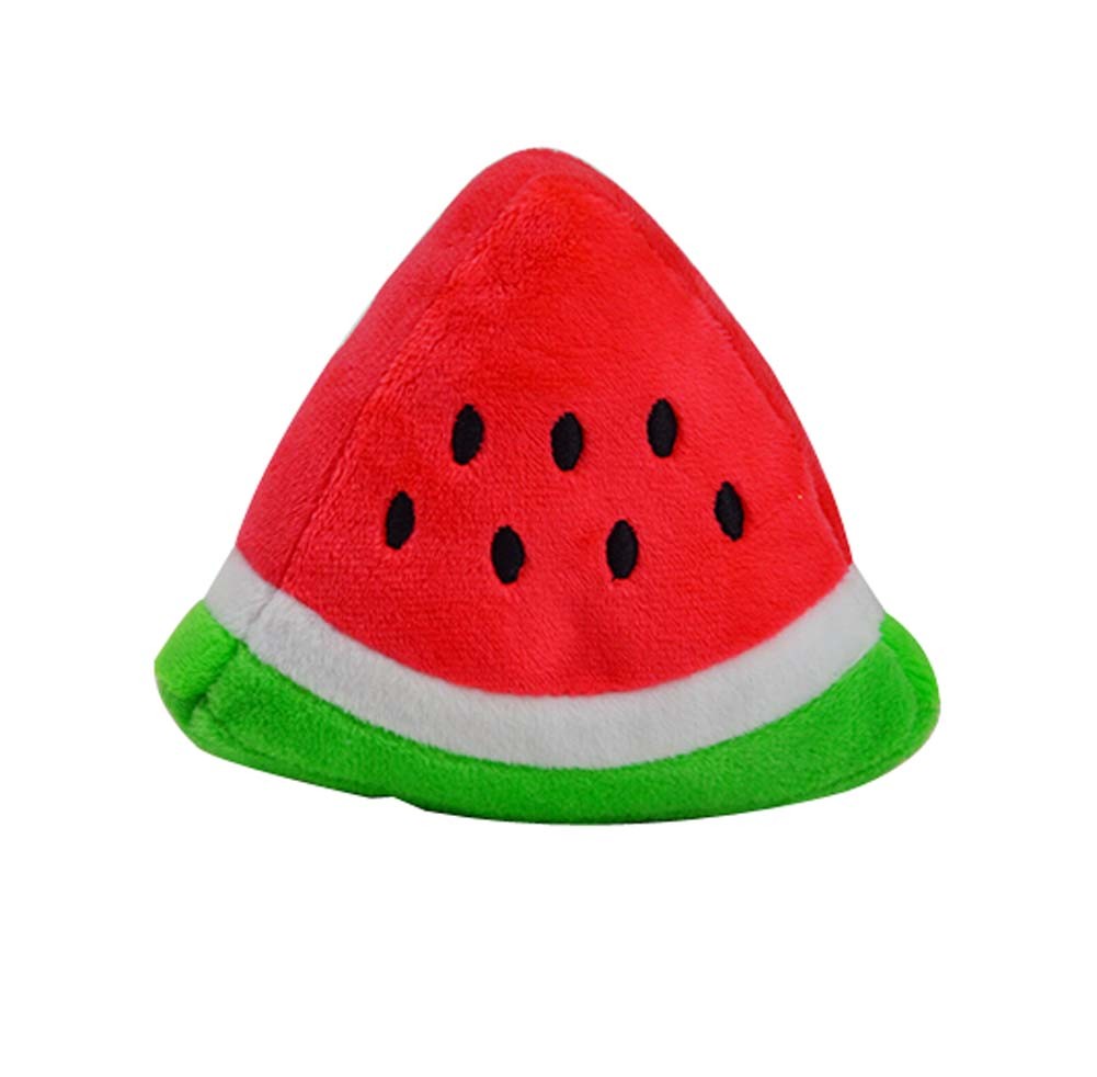 Set of 2 Creative Dog Clean Teeth Chew Toy With Sound, Watermelon Triangle