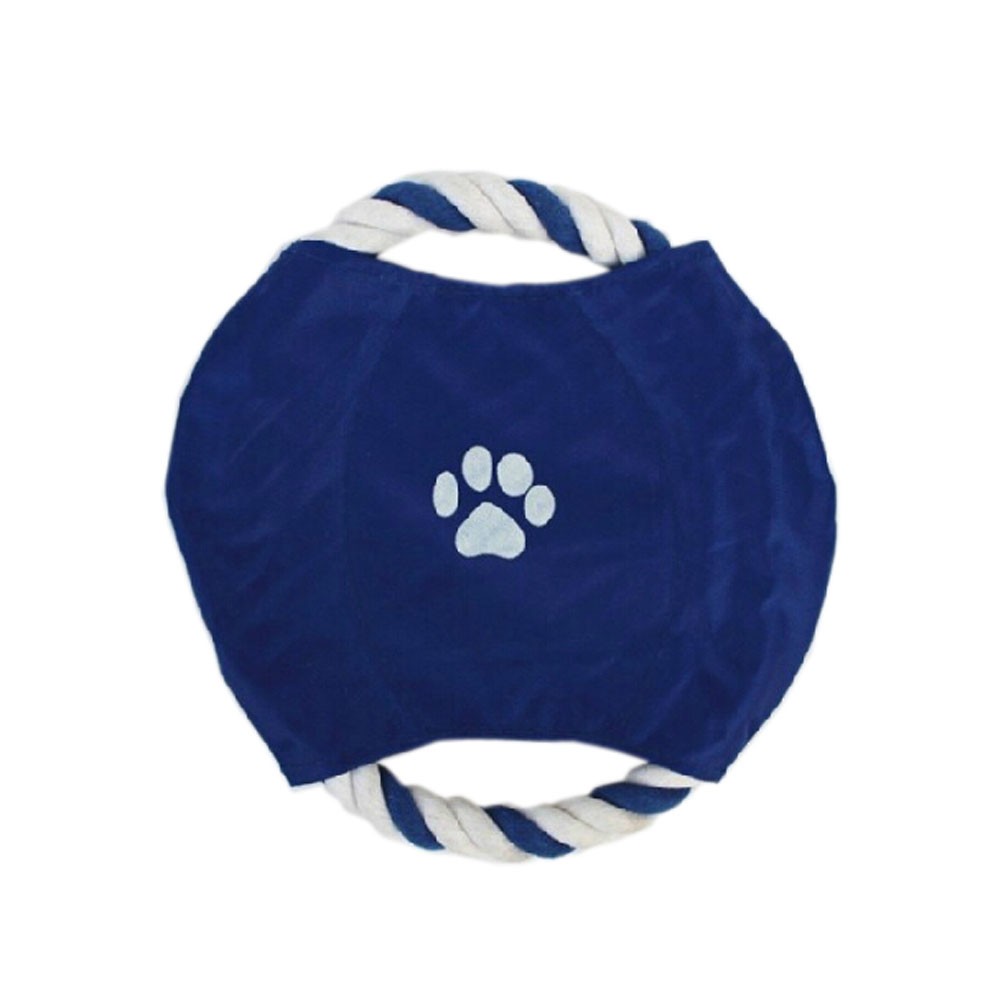 Pet Toy Pet Training Cotton Rope Canvas Flying Disc for Dogs, Diam 18cm