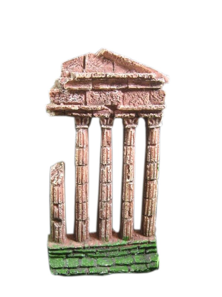 Resin Emulational Ancient Rome Aquarium Ornament, 9x3x17cm