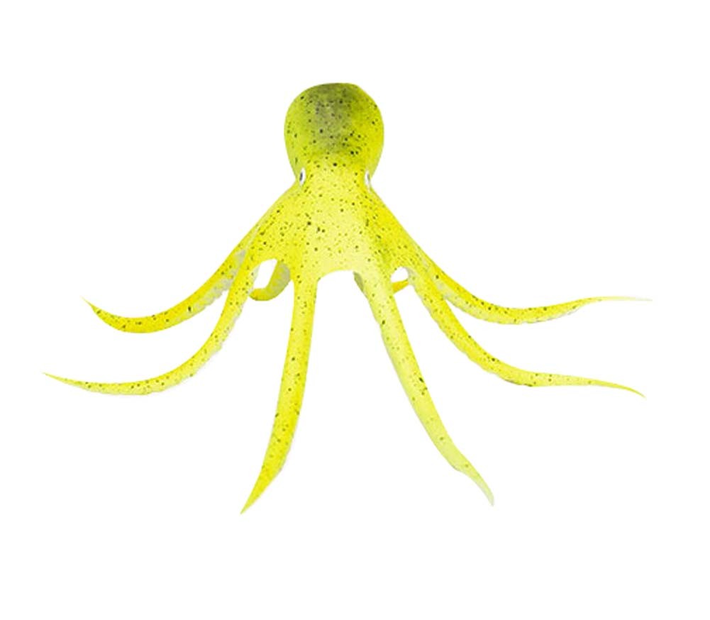 Creative Emulational Octopus Aquarium Ornament, Yellow