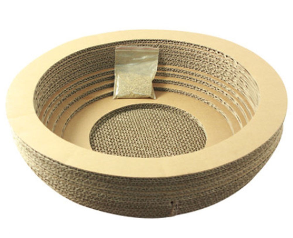 Natural Paper&Wood Cat Scratching Pad New Style Scratcher with Catnip Circle