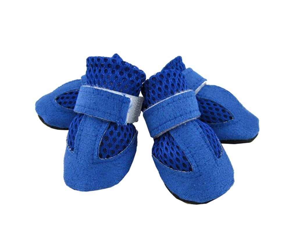 Fashional Breathable Mesh Dog Boot Pet Casual Shoes, Blue