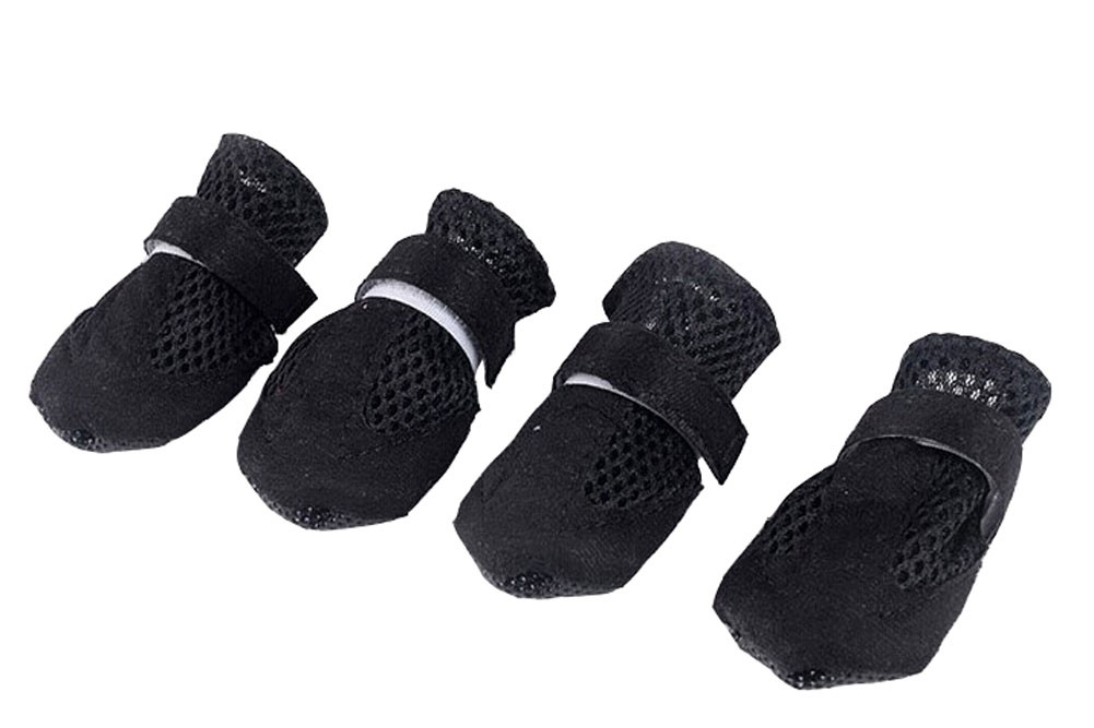 Fashional Breathable Mesh Dog Boot Pet Casual Shoes, Black
