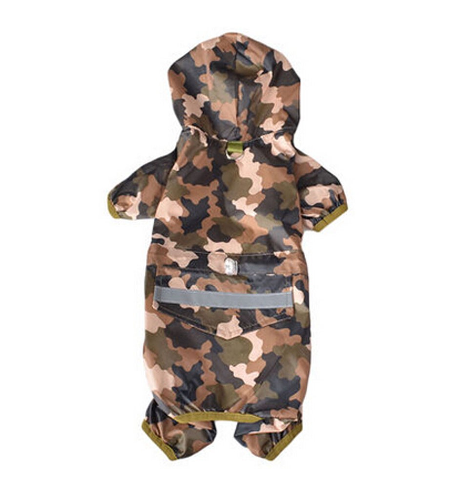 Fashion Camouflage Raincoats for Dogs Puppy Pet Dog Raincoat Dog Clothes, L