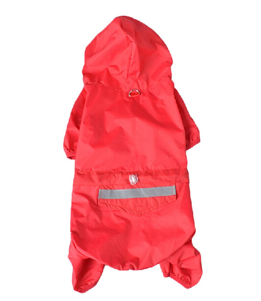 Fashion Raincoats for Dogs Puppy Pet Dog Raincoat Dog Clothes RED, L