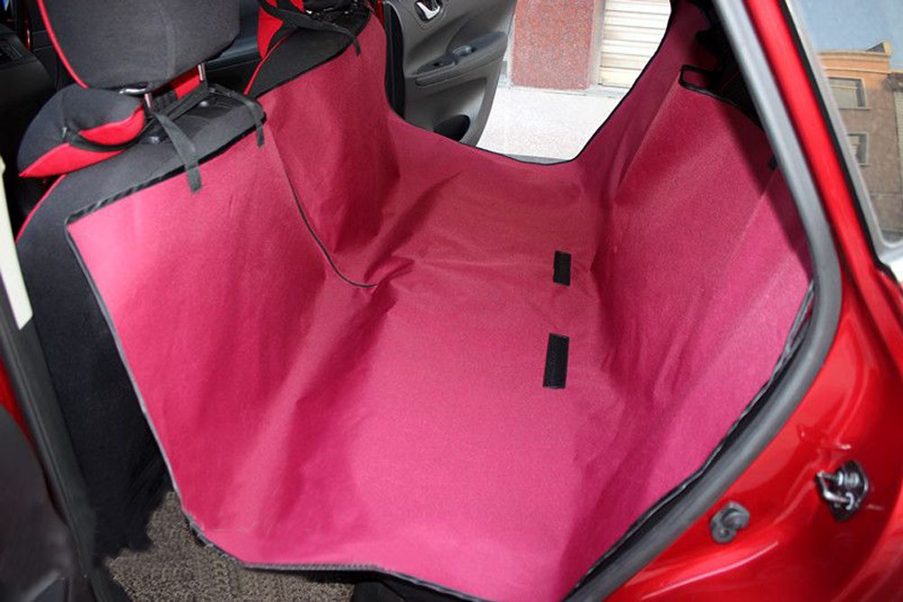 Waterproof Solid Color Bench Seat Dog Car Seat Cover ROSE (57"Wx57"L)