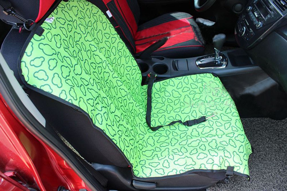 [Green Clouds]Waterproof Solid Color Single Seat Dog Car Seat Cover (21"Wx41"L)