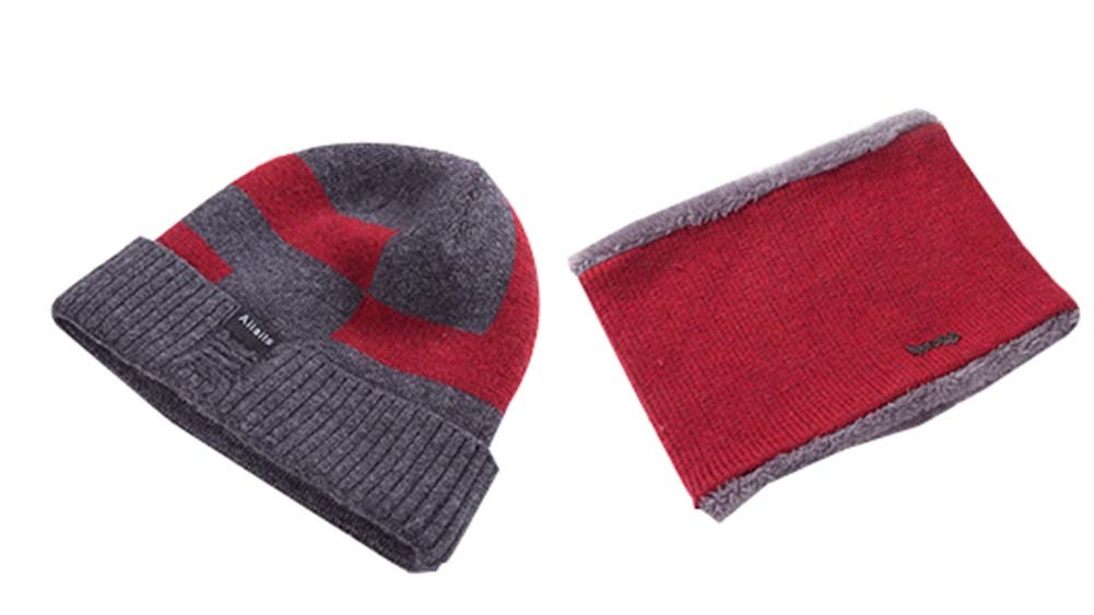 Knitted Hat Ski Cap Skateboard Hat Wind Cap Men Winter Wool Scarf Hat