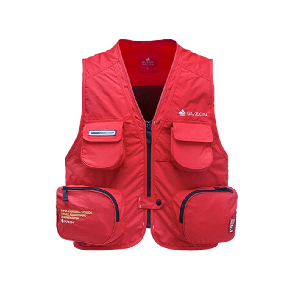 QUICK-DRY Fishing Journalist Vest Waistcoat RED, XXXL