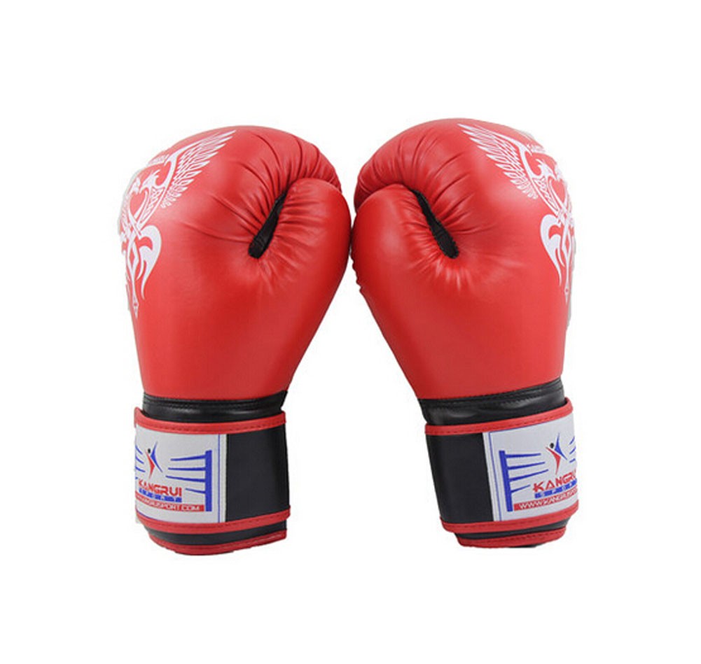 Cool Boxing Fighting Gloves Sanda Training Gloves RED, 10 Ounce