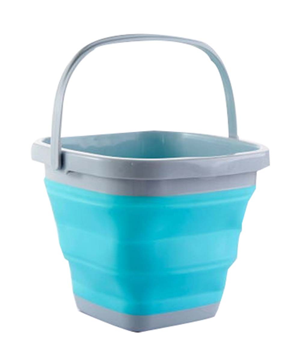 10 L Car Wash Bucket Outdoors Fishing Portable Barrel Folding Bucket,Blue