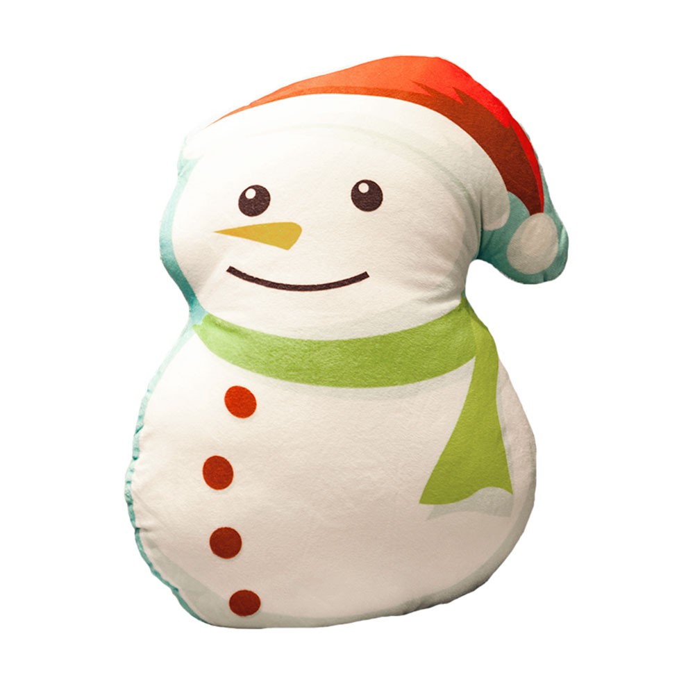 Cute Cartoon Snow Man Plush Pillow Toy for Christmas Kids Festival Gift Home Decor