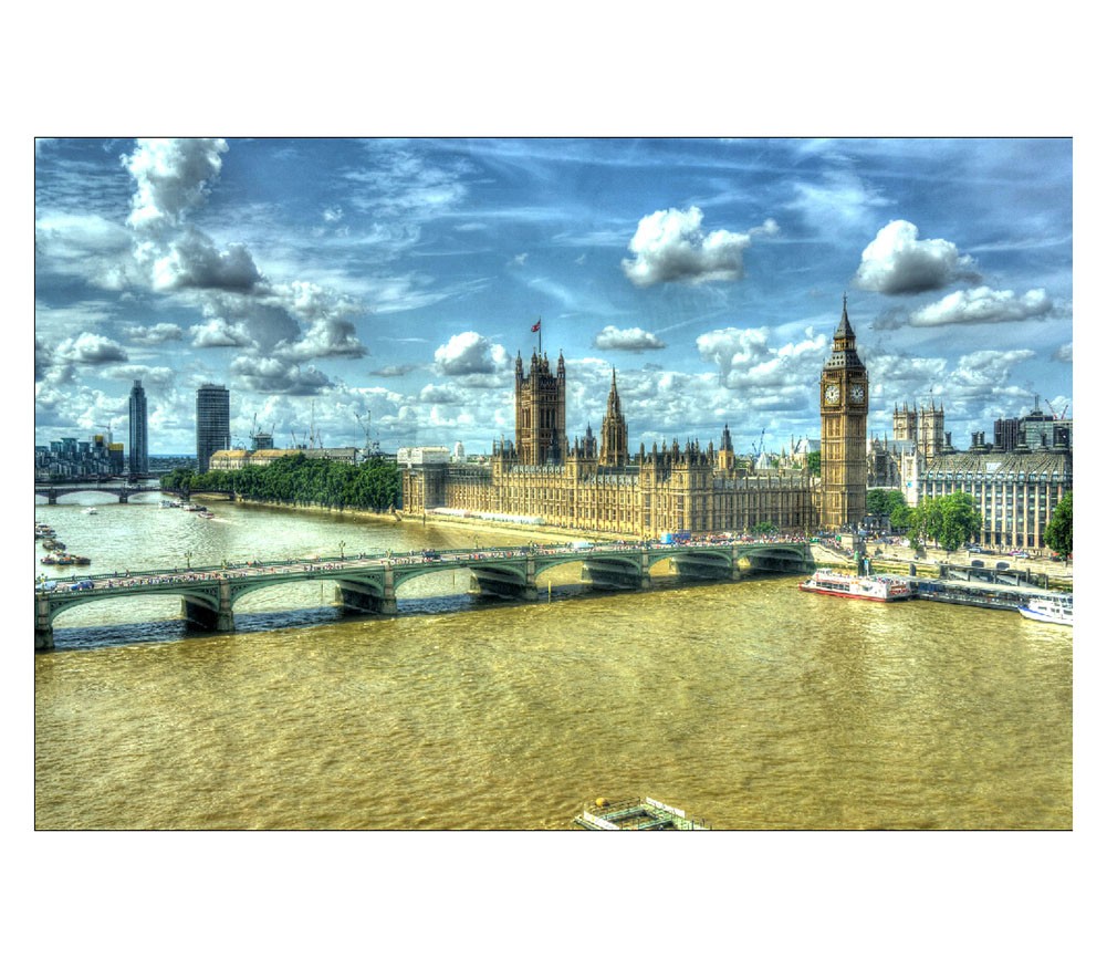 500 Pieces Jigsaw Puzzle Wooden Oil Painting Style Assemble Puzzle Game, London Big Ben