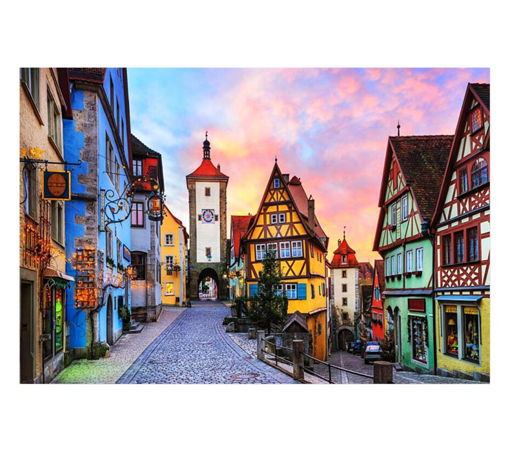 1000 Pieces Jigsaw Puzzle for Adult Wooden Puzzle Assemble Toy, Rothenburg Germany