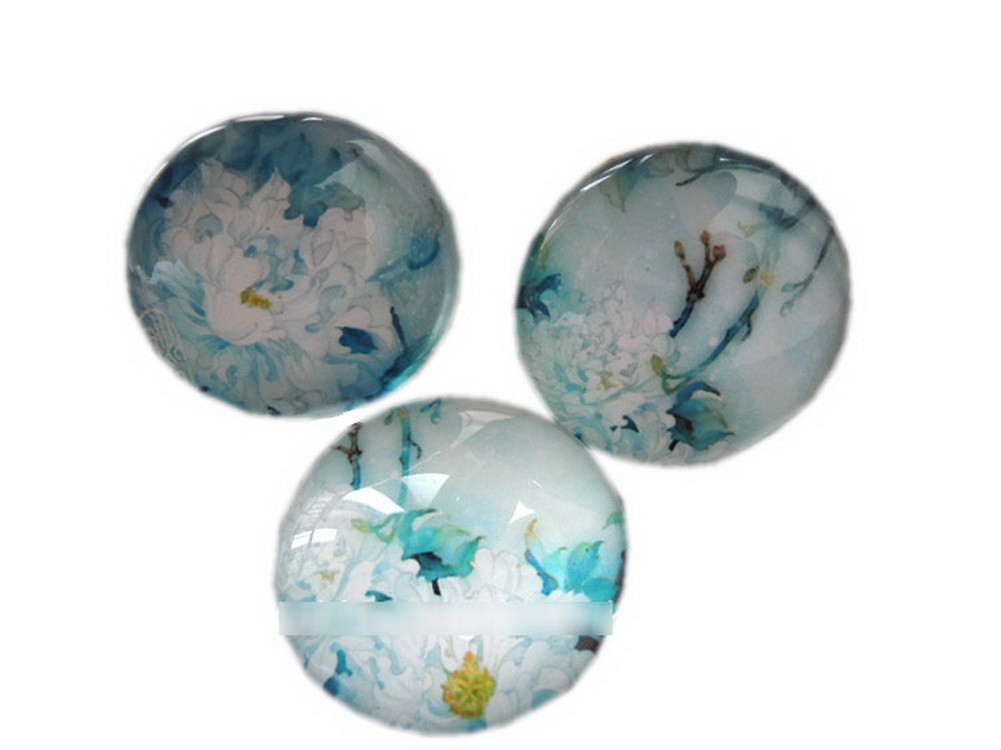 Gorgeous Flowers Magnets Round Magnets for Fridge, Office, 3 PCS