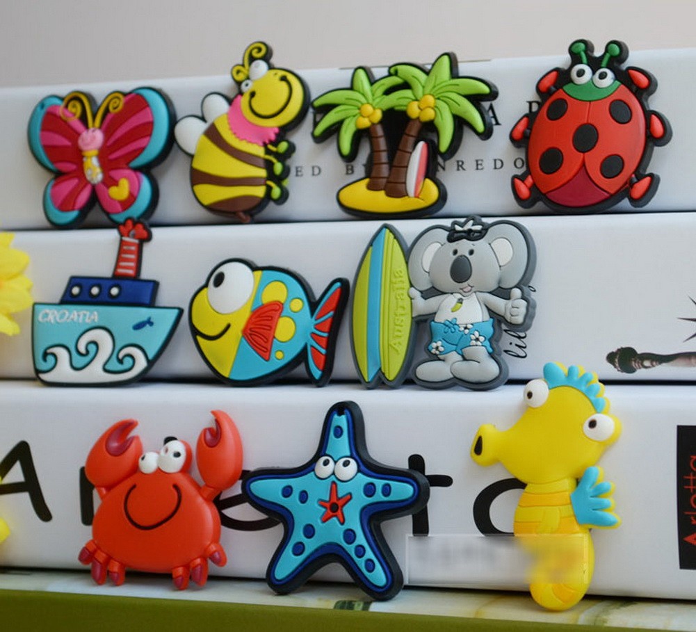 10 PCS Sea Animal Magnets for Kids PVC Fridge Magnets,Random Style