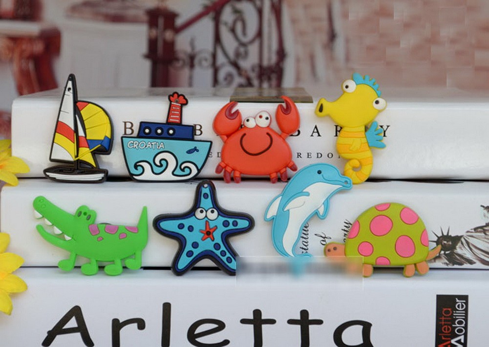 Ocean Theme Magnets Cute Fridge Magnets for Kids, 8 PCS (Style may vary)