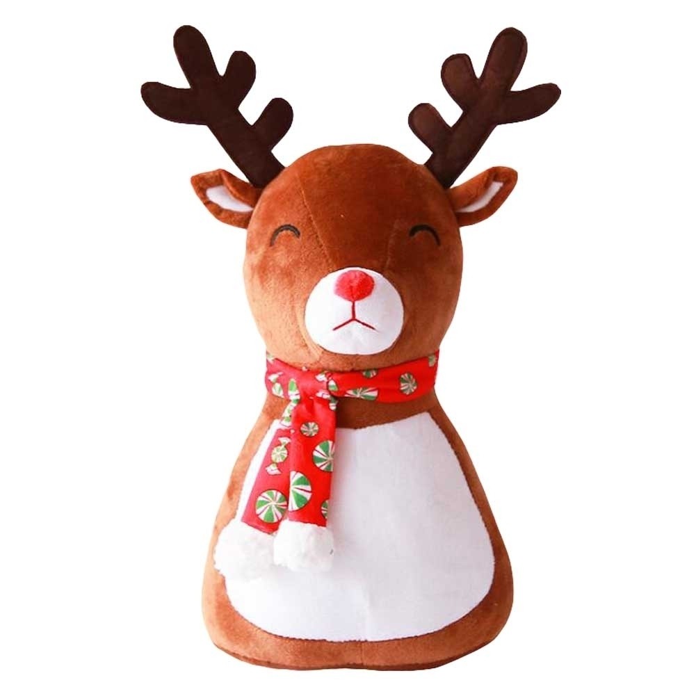 17 inches Elk Soft Stuffed Cushion Plush Christmas Decoration Sofa Throw Pillow Plush Toy Gift