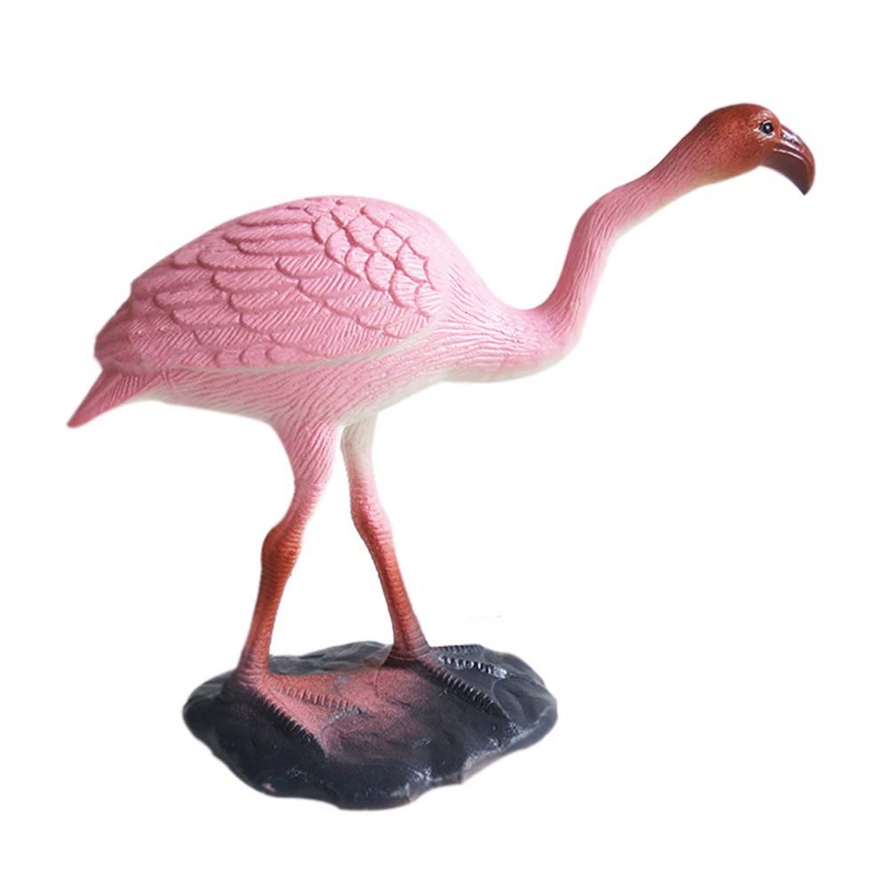 Plastic Simulated Flamingo Model for Desk Decor Kids Educational Birds Figurines Toy