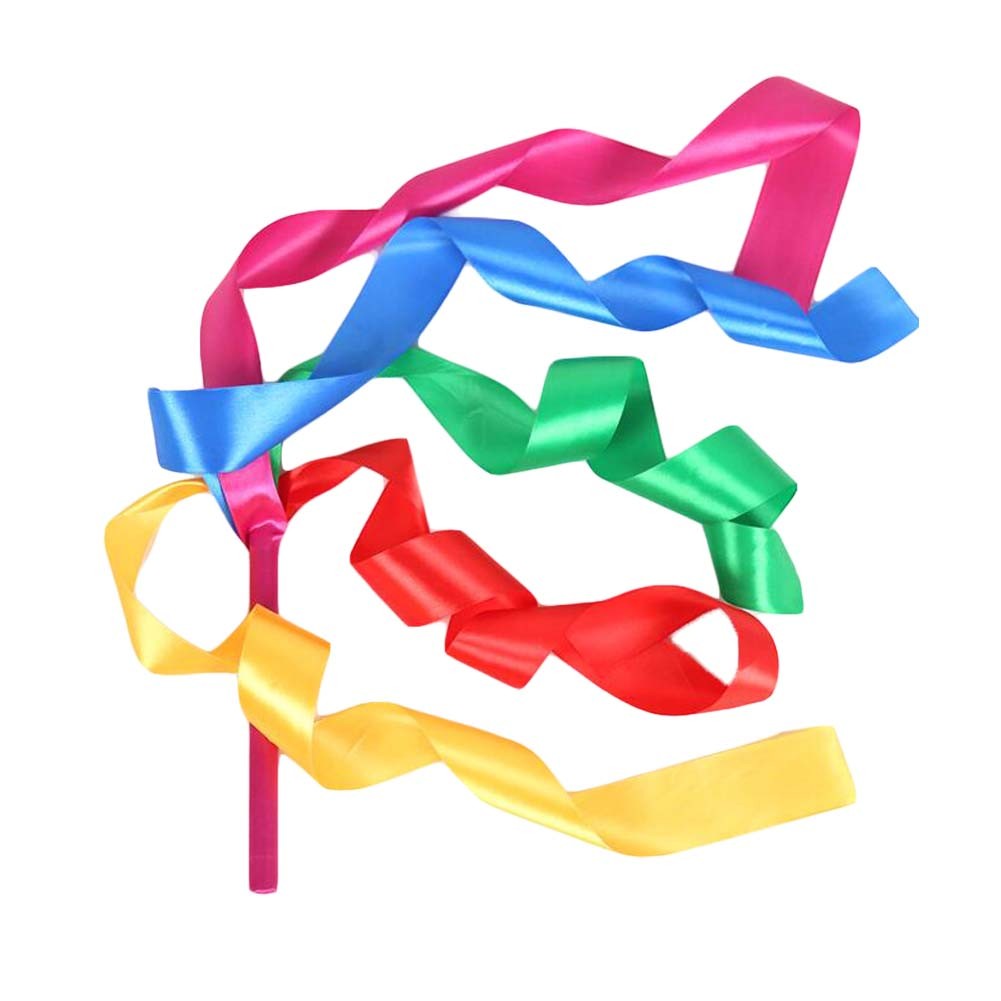2 Pcs Random Color Colorful Dance Ribbon Dancing Props Kids Gymnastics Ribbon