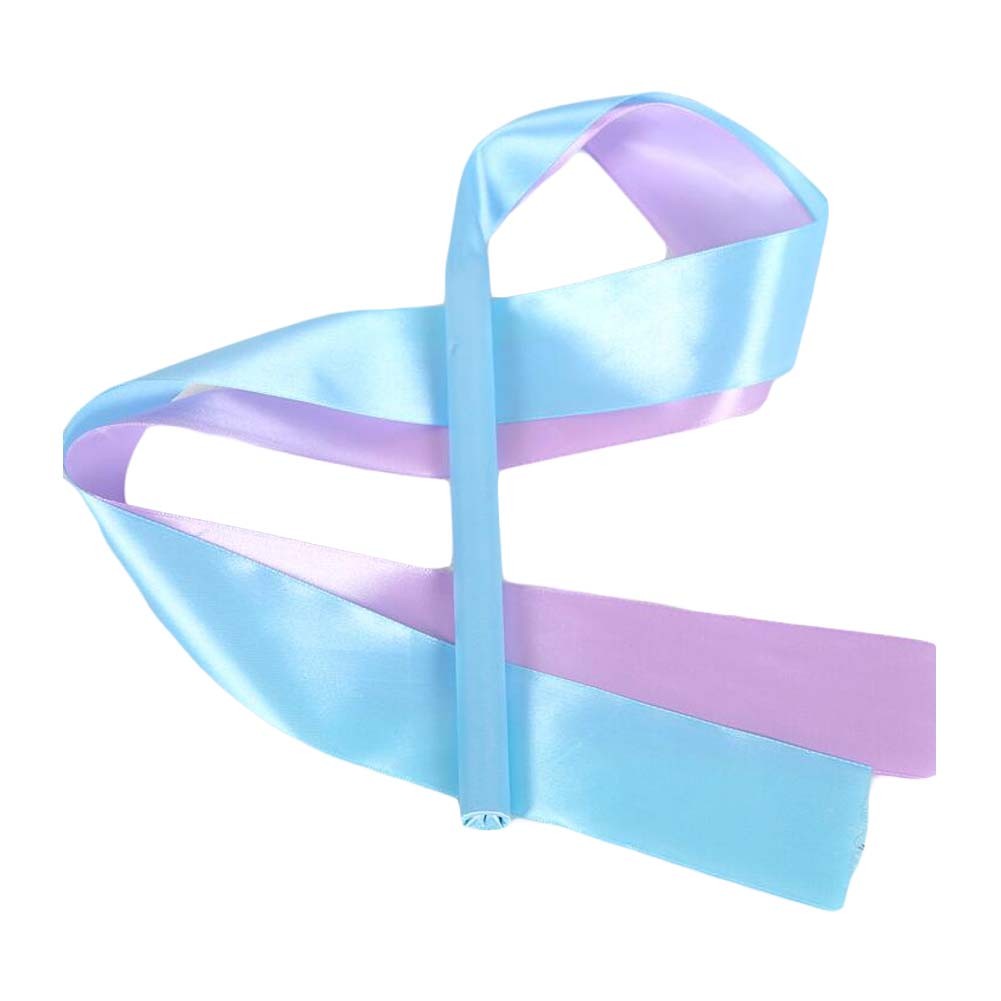2 Pcs Dancing Prop Kids Dance Streamers Gymnastics Dance Ribbon/Light Blue&Lilac