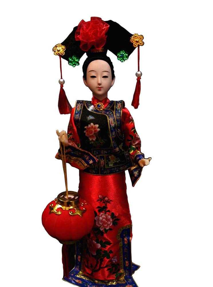 Handmade Dolls Chinese Characteristics Gift Silk Classical Dolls Souvenir