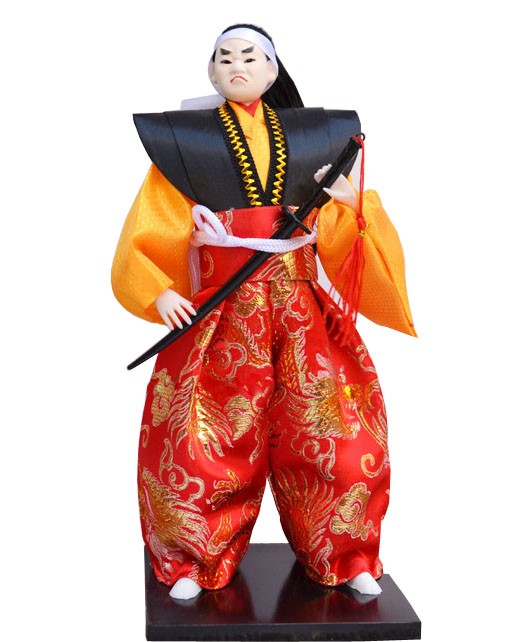 Japanese Samurai Doll Taking A Sword Furnishing Articles, Random Style