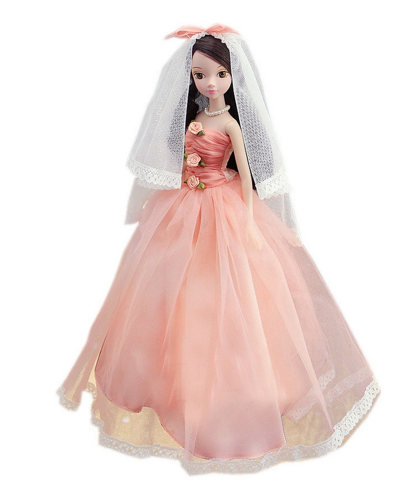 Gorgeous Bride Doll Wedding Dress Doll BJD Doll Orange
