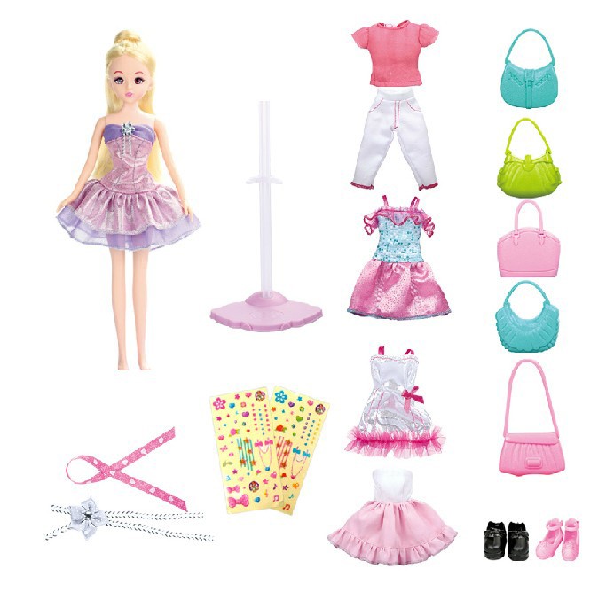 DIY Fashion Girls Doll Toy Girls Collection Rarity Doll Giftset Dress Up Set