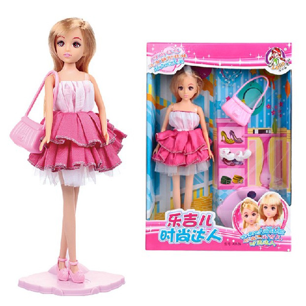 Fashion Girls Doll Toy Girls Collection Rarity Doll Giftset Dress Up Set(A010B)