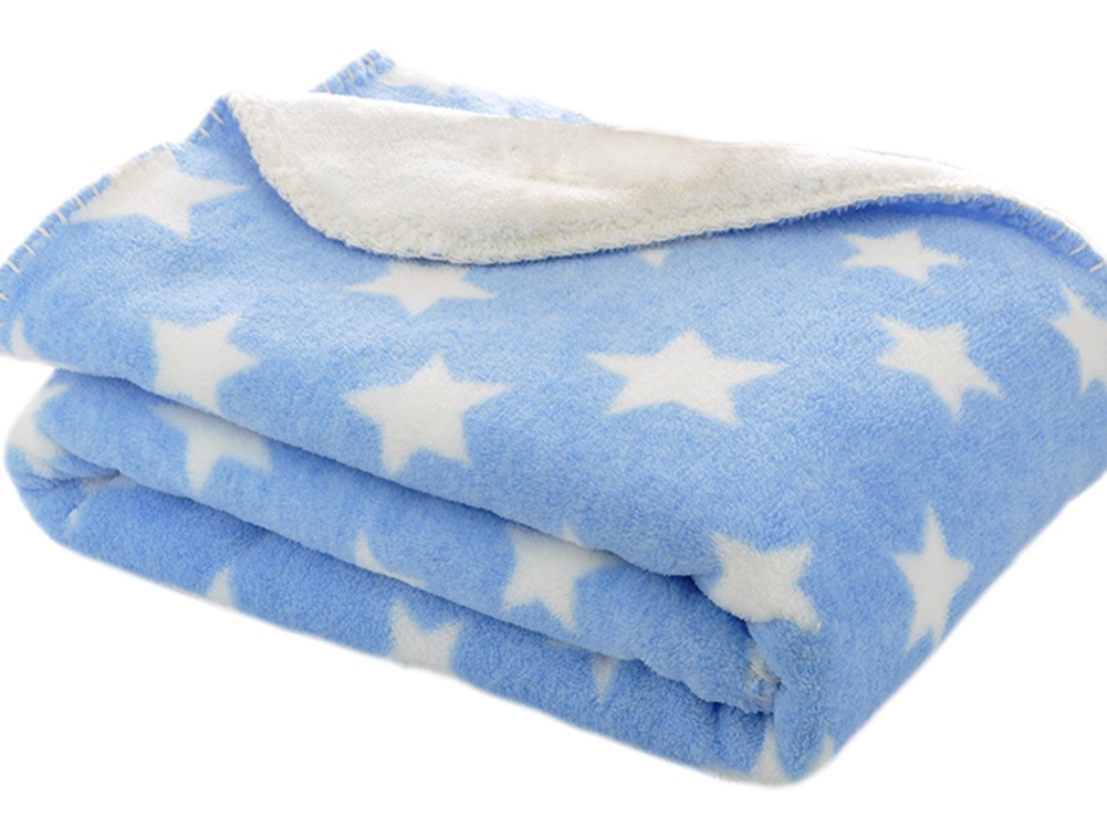 Star Warm Kids Blanket Office/Home Blanket for Nap,Blue,29.5x39.4x1.2 inches #29