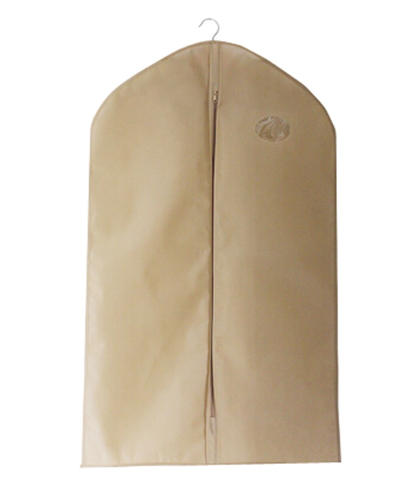 Two Clothing Storage Garment Shoulder Covers Suit Dust Covers Hanging Coat Pockets 128x60CM (Beige)