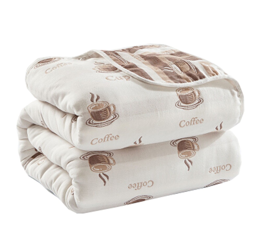 Soft Cotton Gauze Baby Towel Blanket Toddler Blankets Covered Blanket 35.43"x 39.37" (Coffee)