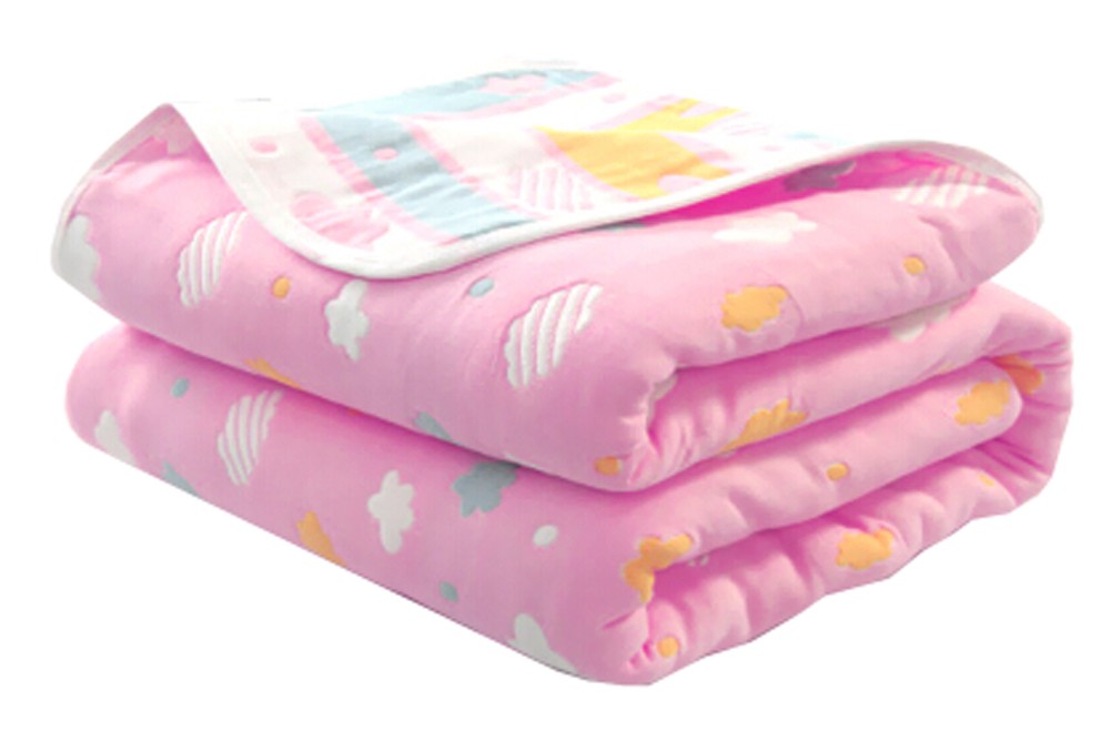 Soft Cotton Gauze Baby Towel Blanket Toddler Blankets Covered Blanket 35.43"x 39.37" (Clouds)